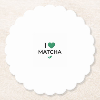 Ich liebe Matcha-Grüntee Minimalist Untersetzer