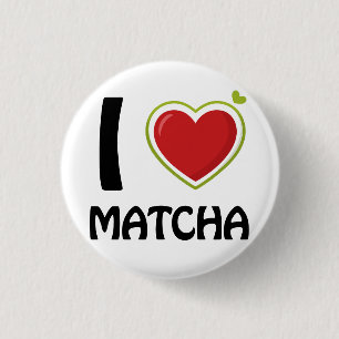 Ich liebe Matcha T-Shirt Button