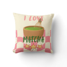 Ich liebe Matcha-Wurfkissen | Kawaii-Matcha-Kissen