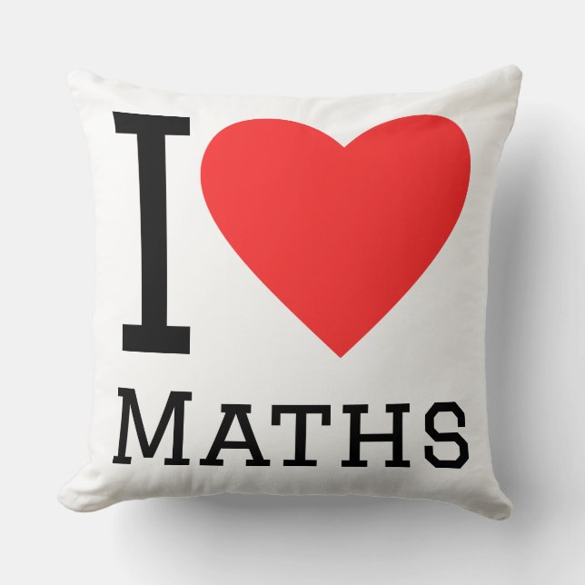 Ich liebe Mathe  Kissen (Vorderseite)