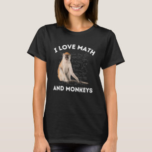 Ich liebe Mathe und Affen Affe Liebhaber Algebra L T-Shirt
