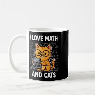 Ich liebe Mathe und Katzen Kaffeetasse
