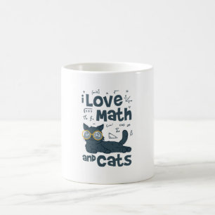 Ich Liebe Mathe und Katzen Kaffeetasse
