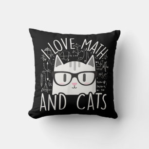 Ich Liebe Mathe und Katzen Niedliche Katze Kissen