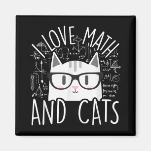 Ich Liebe Mathe und Katzen Niedliche Katze Magnet