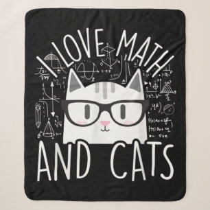 Ich Liebe Mathe und Katzen Niedliche Katze Sherpadecke