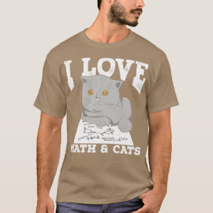 Ich liebe Mathe und Katzen  T-Shirt