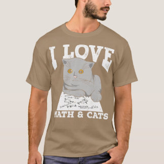 Ich liebe Mathe und Katzen T-Shirt