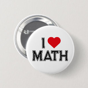 Ich liebe Mathe Vintage Retro Mathe Button