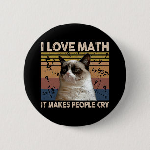Ich Liebe Mathematik es macht Leute Cat Lover wein Button