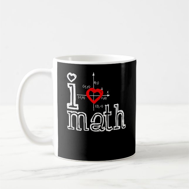 Ich Liebe Mathematik Ich habe Mathematik Kaffeetasse (Links)