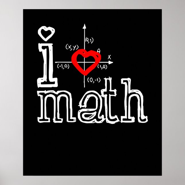 Ich Liebe Mathematik Ich habe Mathematik Poster (Vorne)
