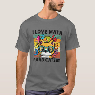 Ich Liebe Mathematik und Katzen Mathematik Katzen T-Shirt