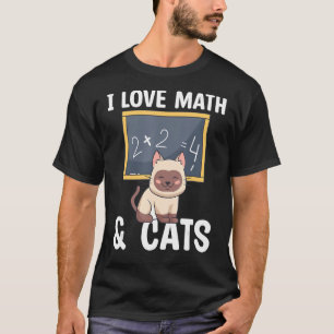 Ich Liebe Mathematik und Katzen T-Shirt