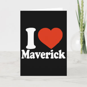 Ich liebe Maverick, ich liebe Maverick, rotes Herz Karte
