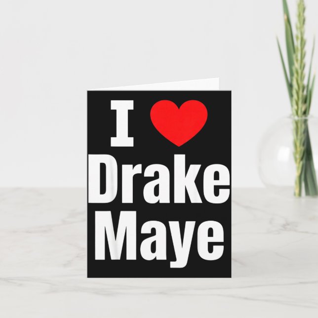 Ich liebe Maye Football Fan  Karte (Vorderseite)