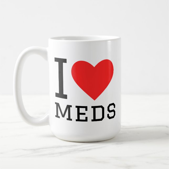 Ich liebe Medikamente Kaffeetasse (Links)