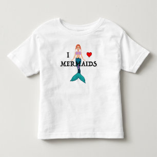 Ich liebe Meerjungfrauen Design - Kinder fein Jers Kleinkind T-shirt