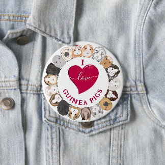 Ich liebe Meerschweinchen Button