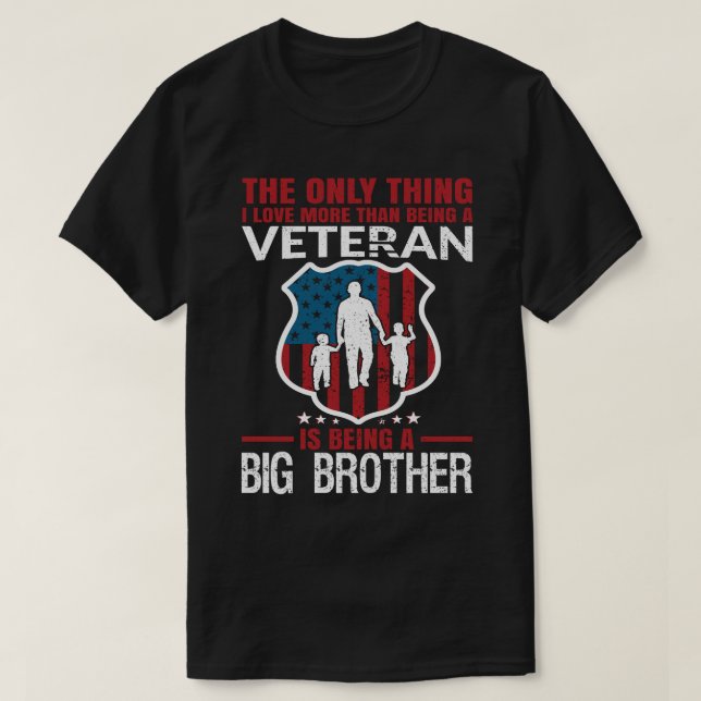 Ich Liebe mehr als Veteran zu sein, ist eine große T-Shirt (Design vorne)