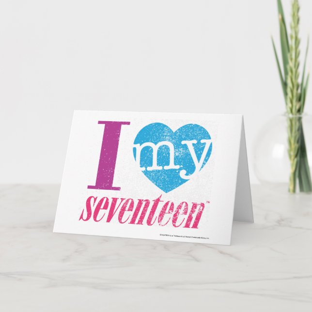 Ich Liebe mein 17 Aqua Karte (Vorderseite)
