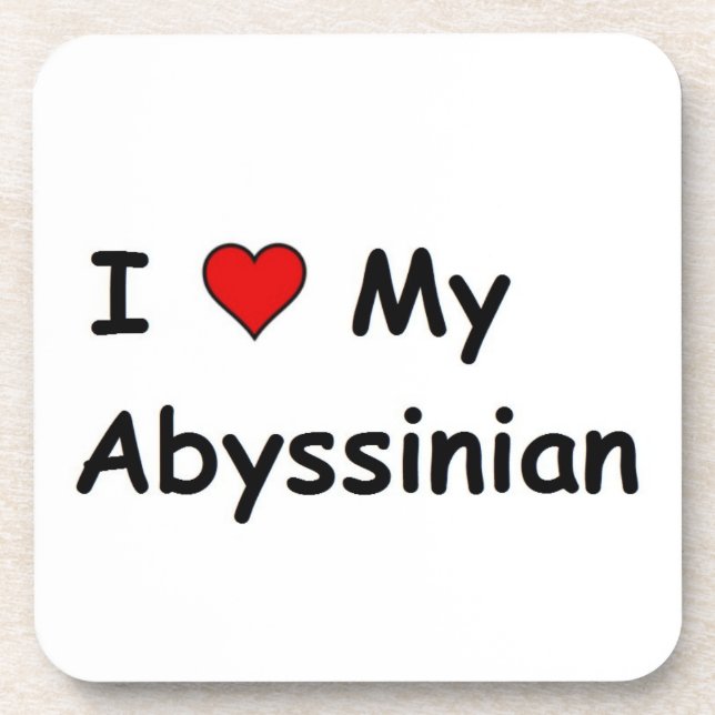 Ich Liebe mein Abessinier Untersetzer (Vorderseite)