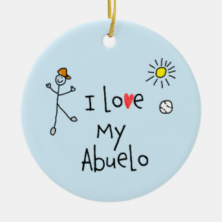 Ich Liebe mein Abuelo-Foto Keramik Ornament