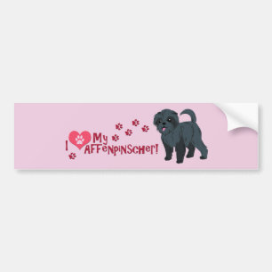 Ich Liebe mein Affenpinscher! Autoaufkleber
