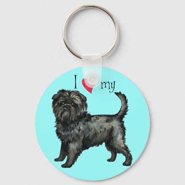 Ich Liebe mein Affenpinscher Schlüsselanhänger (Vorderseite)