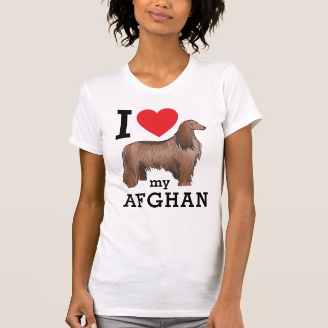 Ich Liebe mein Afghanisch T-Shirt (Vorderseite)