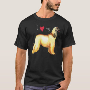Ich Liebe mein afghanisches Hound T-Shirt