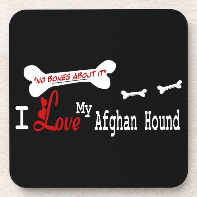 Ich Liebe mein afghanisches Hund Getränkeuntersetzer (Vorderseite)
