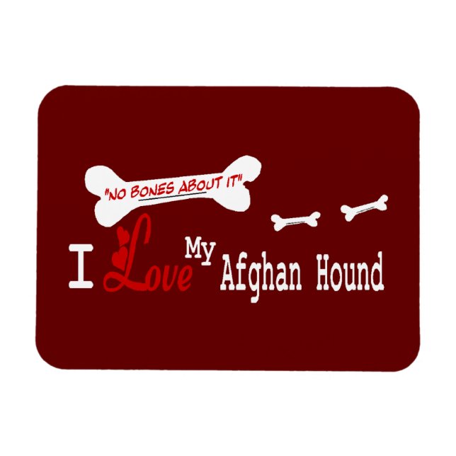 Ich Liebe mein afghanisches Hund Magnet (Horizontal)