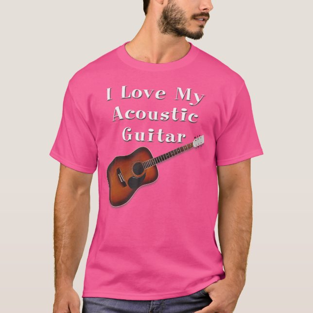 Ich Liebe mein akustisches GitarrenShirt T-Shirt (Vorderseite)