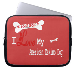 Ich Liebe mein amerikanischer Eskimo-Hund Laptopschutzhülle