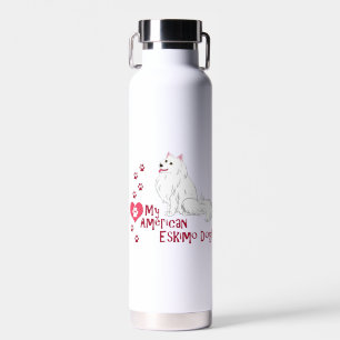 Ich Liebe mein amerikanischer Eskimo Hund! Trinkflasche