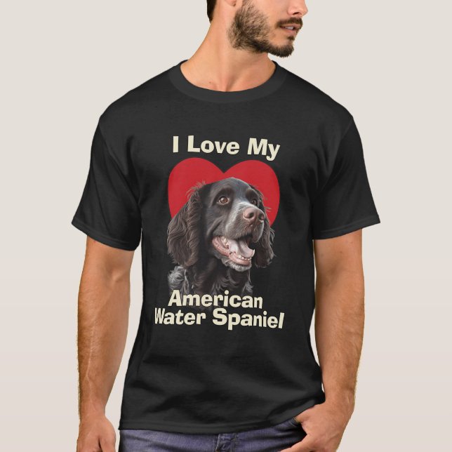 Ich Liebe mein amerikanischer Puppenhund T-Shirt (Vorderseite)