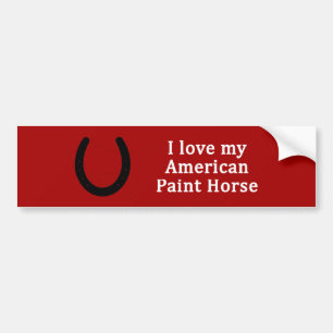 Ich Liebe mein amerikanisches Paint Horse Autoaufkleber