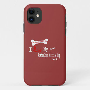 Ich Liebe mein australischer Rinderhund iPhone 11 Hülle