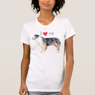 Ich Liebe mein Australischer Schäferhund T-Shirt