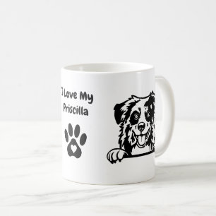 Ich Liebe mein AUSTRALISCHES SHEPHERD   Name und P Kaffeetasse