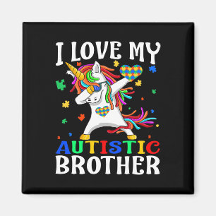 Ich Liebe mein Autistischer Bruder Autismus Bewuss Magnet