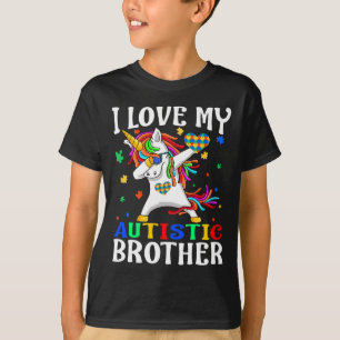 Ich Liebe mein Autistischer Bruder Autismus Bewuss T-Shirt