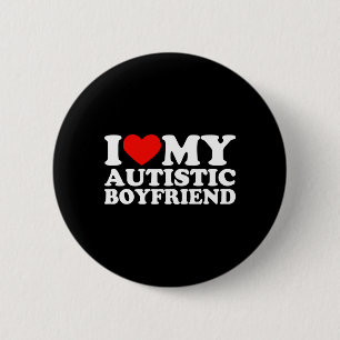 Ich Liebe mein Autistischer Freund Herzstück Mein  Button
