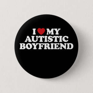 Ich Liebe mein Autistischer Freund I Heart Groovy Button