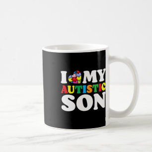 Ich liebe mein autistisches Sohn Puzzleteil Autism Kaffeetasse