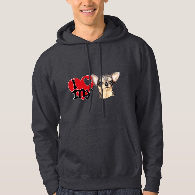 Ich Liebe mein B&T Chihuahua Hoodie (Vorderseite)