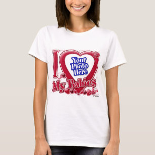 Ich Liebe Mein Babys rotes Herz - Foto T-Shirt