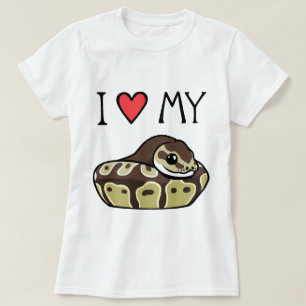 Ich Liebe mein Ball Python Niedlich Funny Fraus T T-Shirt