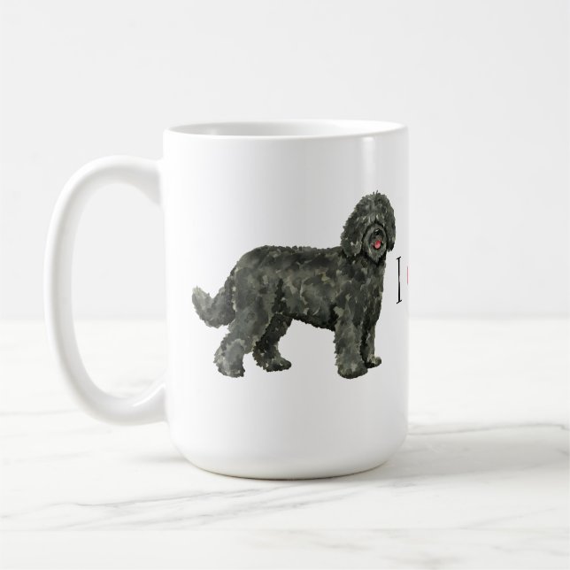 Ich Liebe mein Barbet Kaffeetasse (Links)